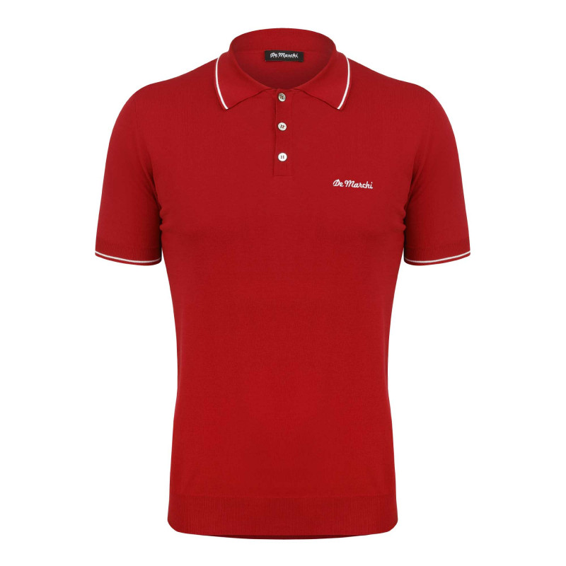 Elite Cotton Polo Shirt for Cycling, Red | Shop Now